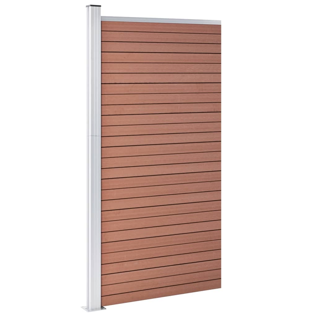 Vidaxxl panneau de clôture 95x186 cm hkc marron