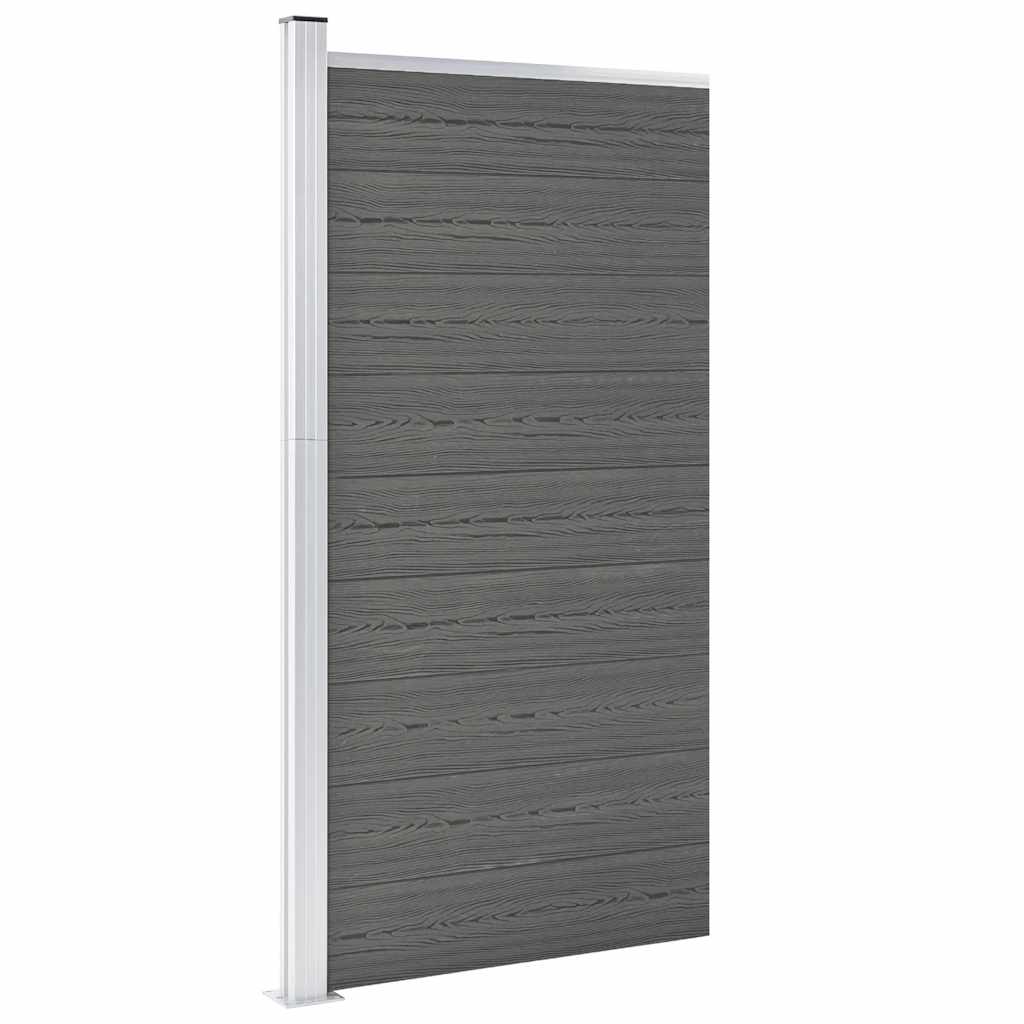 Panneau de clôture Vidaxl 95x186 cm HKC Gray