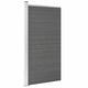 Panneau de clôture Vidaxl 95x186 cm HKC Gray