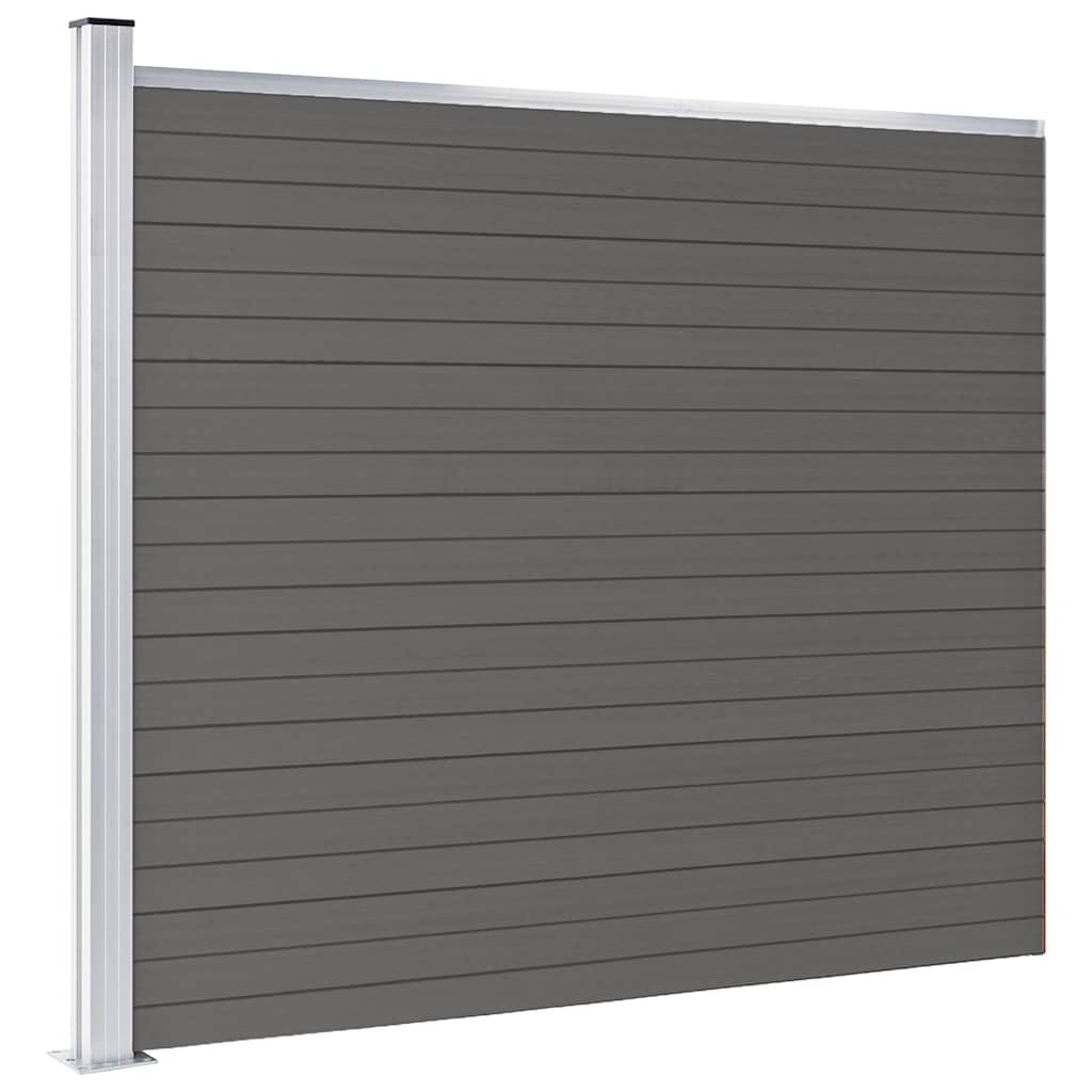 Vidaxxl panneau de clôture 175x146 cm hkc gris