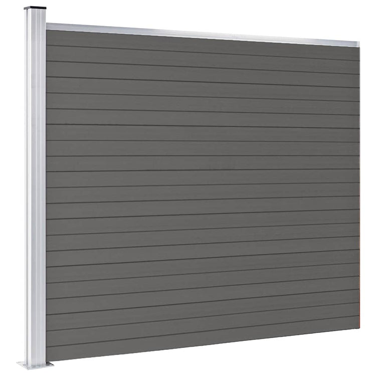 Vidaxxl panneau de clôture 175x146 cm hkc gris