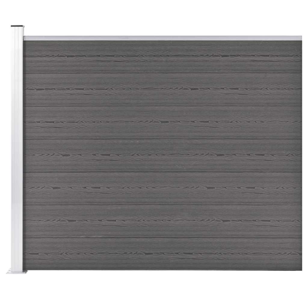 Vidaxxl panneau de clôture 175x146 cm hkc gris