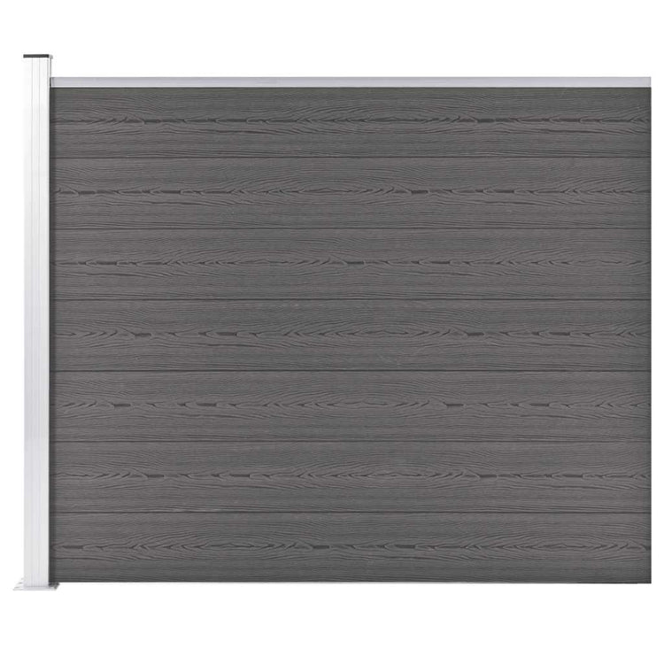 Vidaxxl panneau de clôture 175x146 cm hkc gris