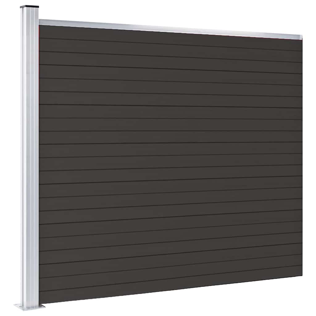 Panneau de clôture Vidaxl 175x146 cm HKC noir