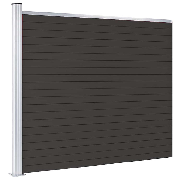 Panneau de clôture Vidaxl 175x146 cm HKC noir