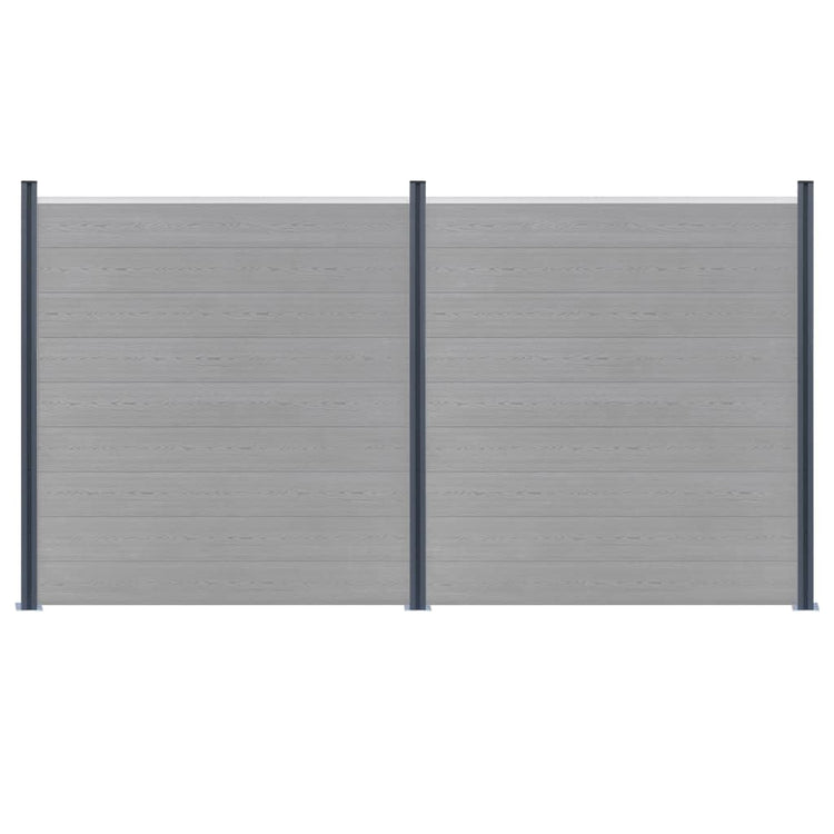 Vidaxl Fence Posts 3 st 185 cm en aluminium gris foncé