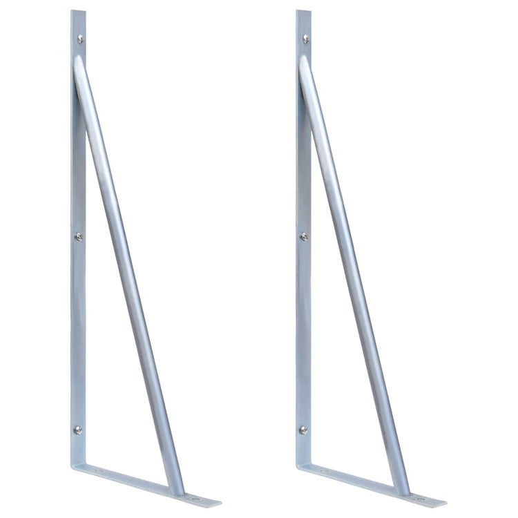 Vidaxl Support Brackets Fence Post 2 St Galvanized Steel