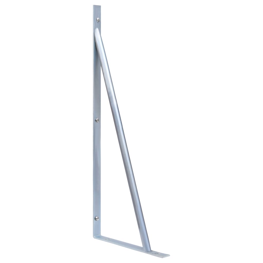 Vidaxl Support Brackets Fence Post 2 St Galvanized Steel