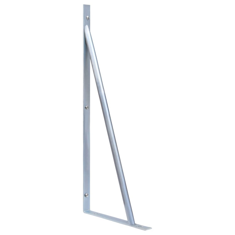 Vidaxl Support Brackets Fence Post 2 St Galvanized Steel