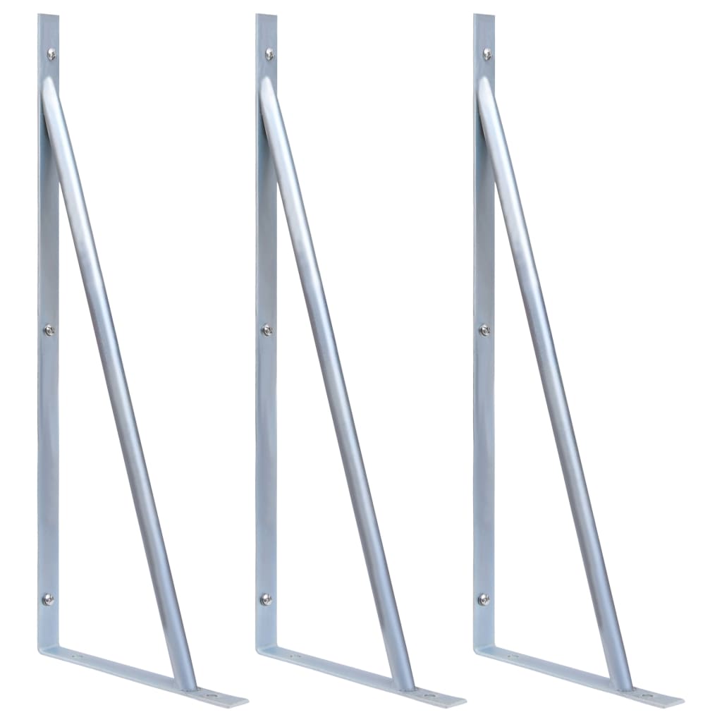 Vidaxl Support Brackets Fence Post 3 St Galvanized Steel