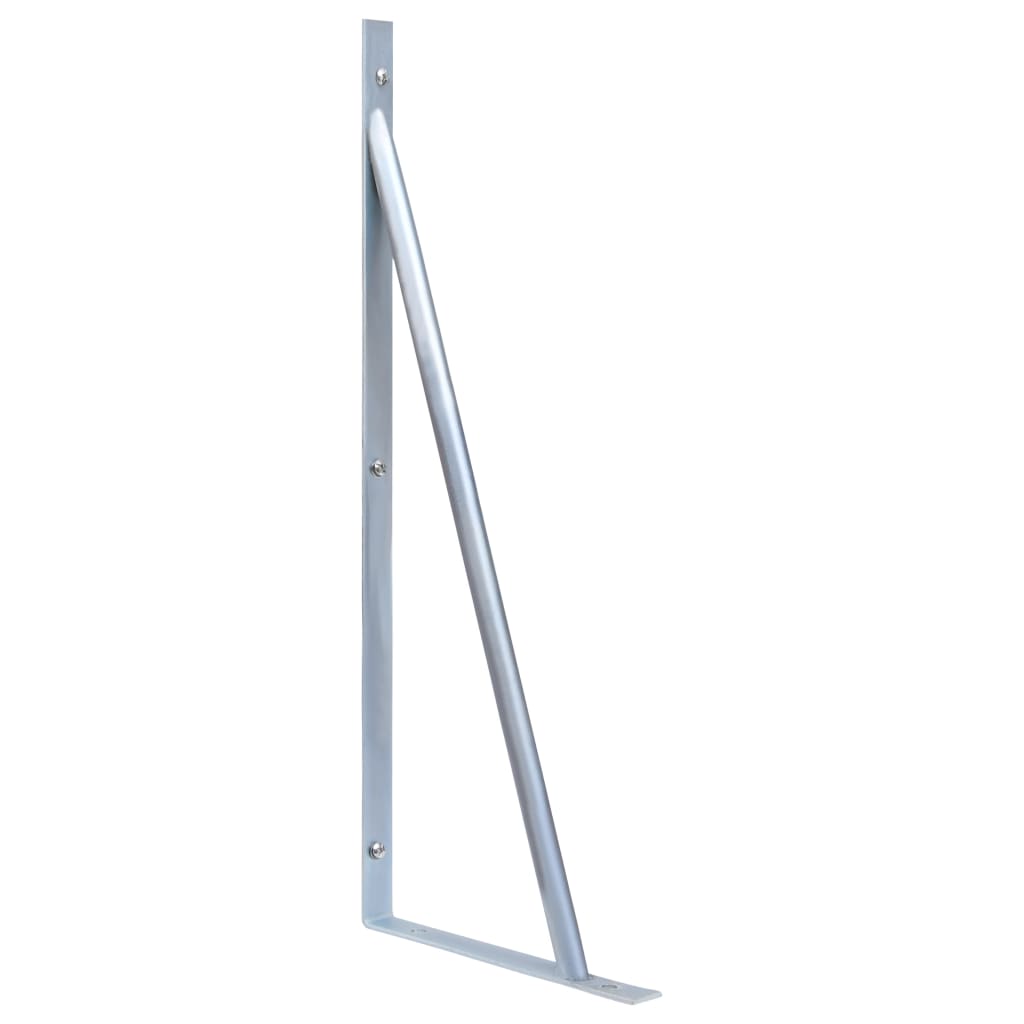 Vidaxl Support Brackets Fence Post 3 St Galvanized Steel