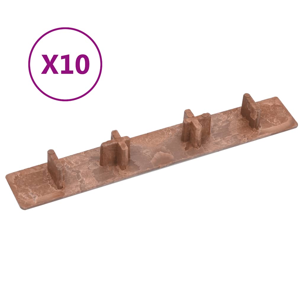 Capeur de couverture de terrasse vidaxl 10 st plastique marron