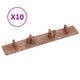 Capeur de couverture de terrasse vidaxl 10 st plastique marron