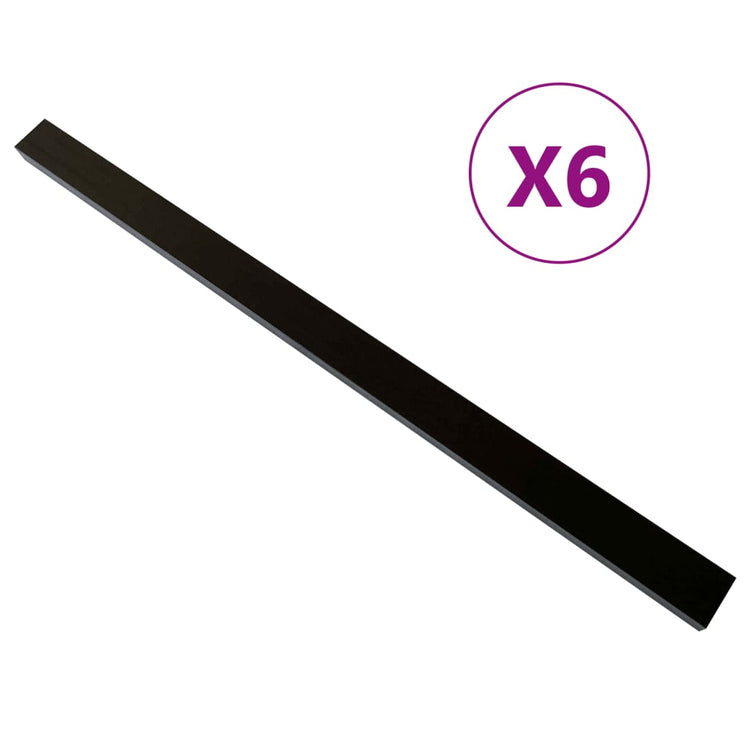 Vidaxl UnderCommon 6 St 170x8.5x4,5 cm HKC noir