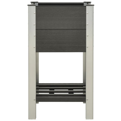 Planteur Vidaxl surélevé avec une étagère 50x50x90 cm gris HKC