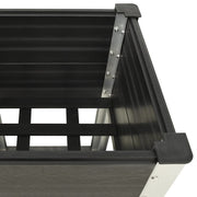 Planteur Vidaxl surélevé avec une étagère 50x50x90 cm gris HKC - afbeelding 3