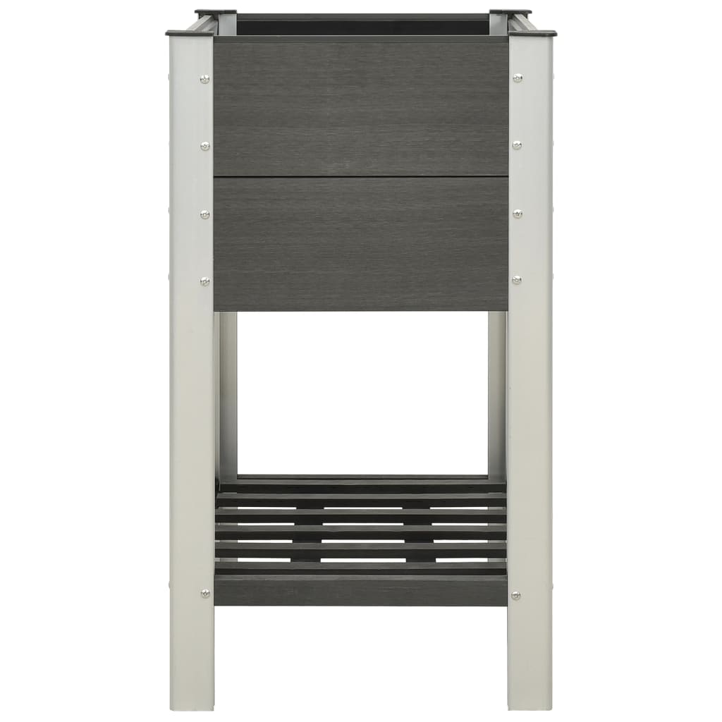 Planteur Vidaxl surélevé avec étagère 75x50x90 cm gris HKC