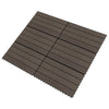 Vidaxl Terrace Tiles 6 PCS 60x30 cm 1,08 m² HKC brun foncé