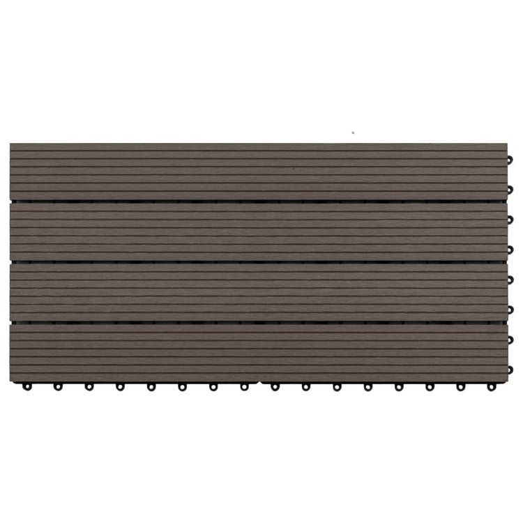 Vidaxl Terrace Tiles 6 PCS 60x30 cm 1,08 m² HKC brun foncé