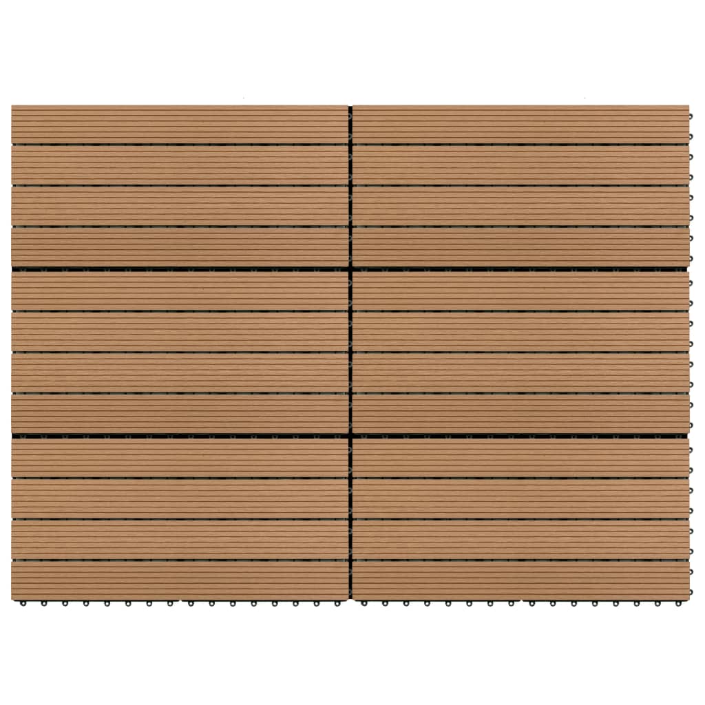 Vidaxl Terrace Tiles 6 PCS 60x30 cm 1,08 m² HKC Brown