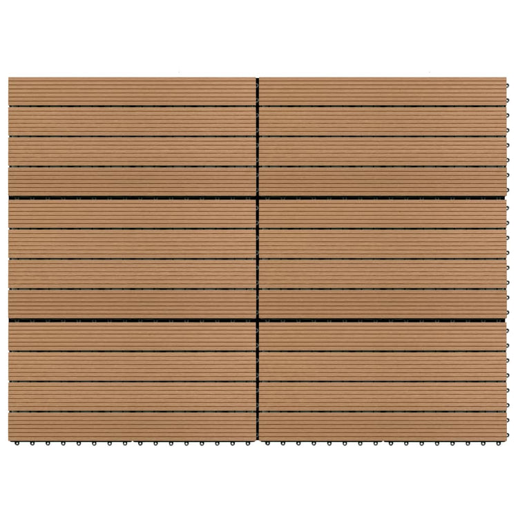 Vidaxl Terrace Tiles 6 PCS 60x30 cm 1,08 m² HKC Brown