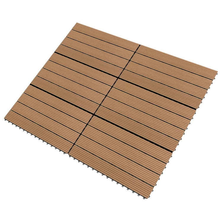 Vidaxl Terrace Tiles 6 PCS 60x30 cm 1,08 m² HKC Brown
