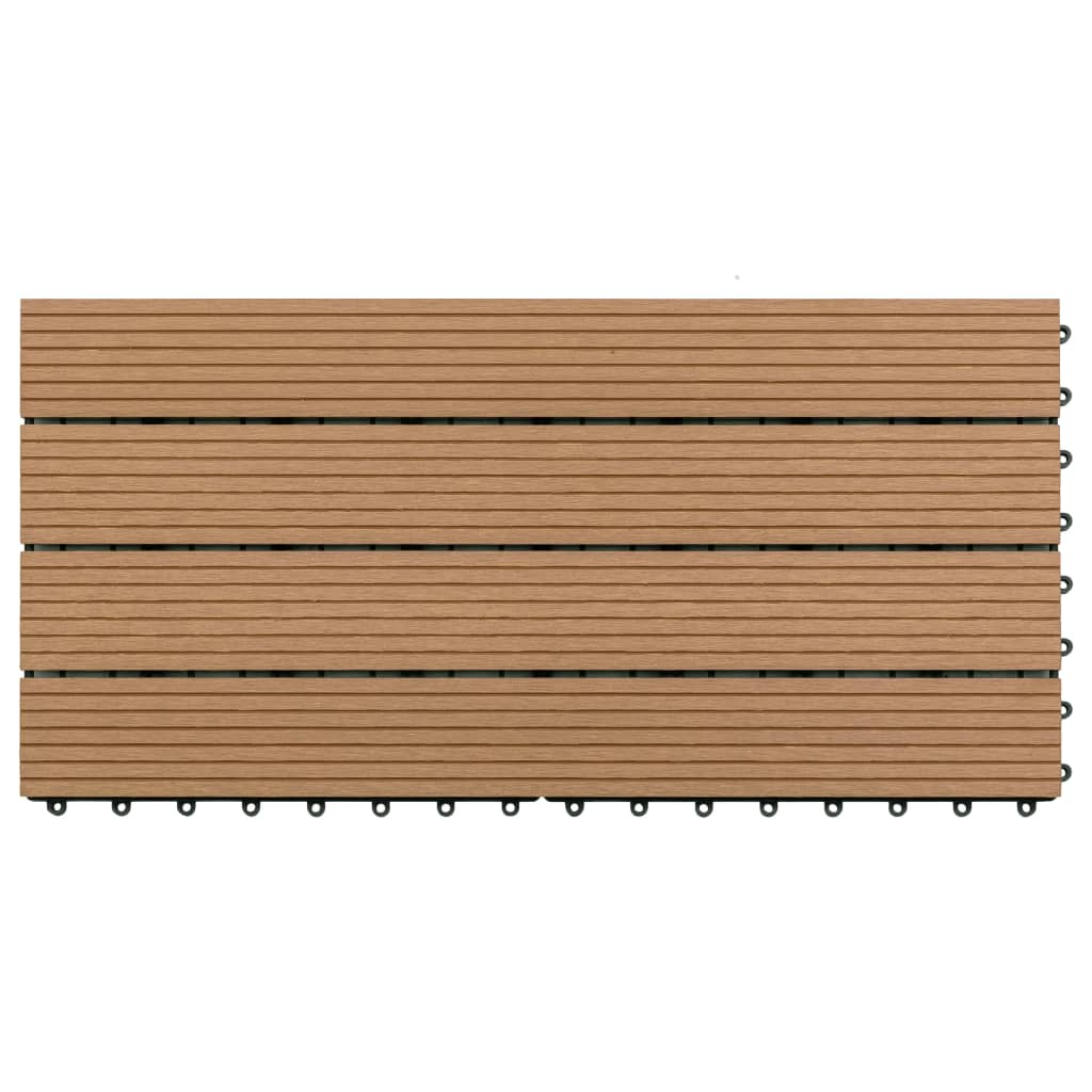 Vidaxl Terrace Tiles 6 PCS 60x30 cm 1,08 m² HKC Brown