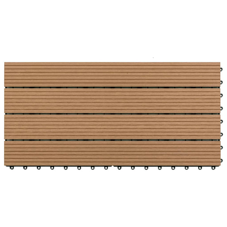 Vidaxl Terrace Tiles 6 PCS 60x30 cm 1,08 m² HKC Brown