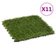 Vidaxl Tiles d'herbe artificielle 11 St 30x30 cm vert