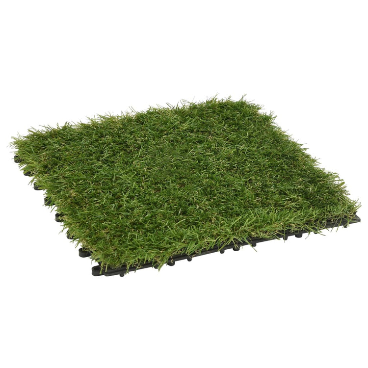 Vidaxl Tiles d'herbe artificielle 11 St 30x30 cm vert