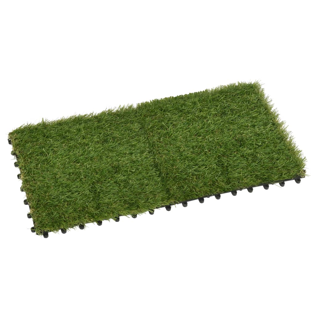 Vidaxl Tiles d'herbe artificielle 11 St 30x30 cm vert
