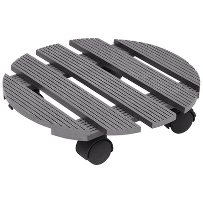 Vidaxl Plant Trolleys 2 PCS Ø30x7,5 cm HKC Gray