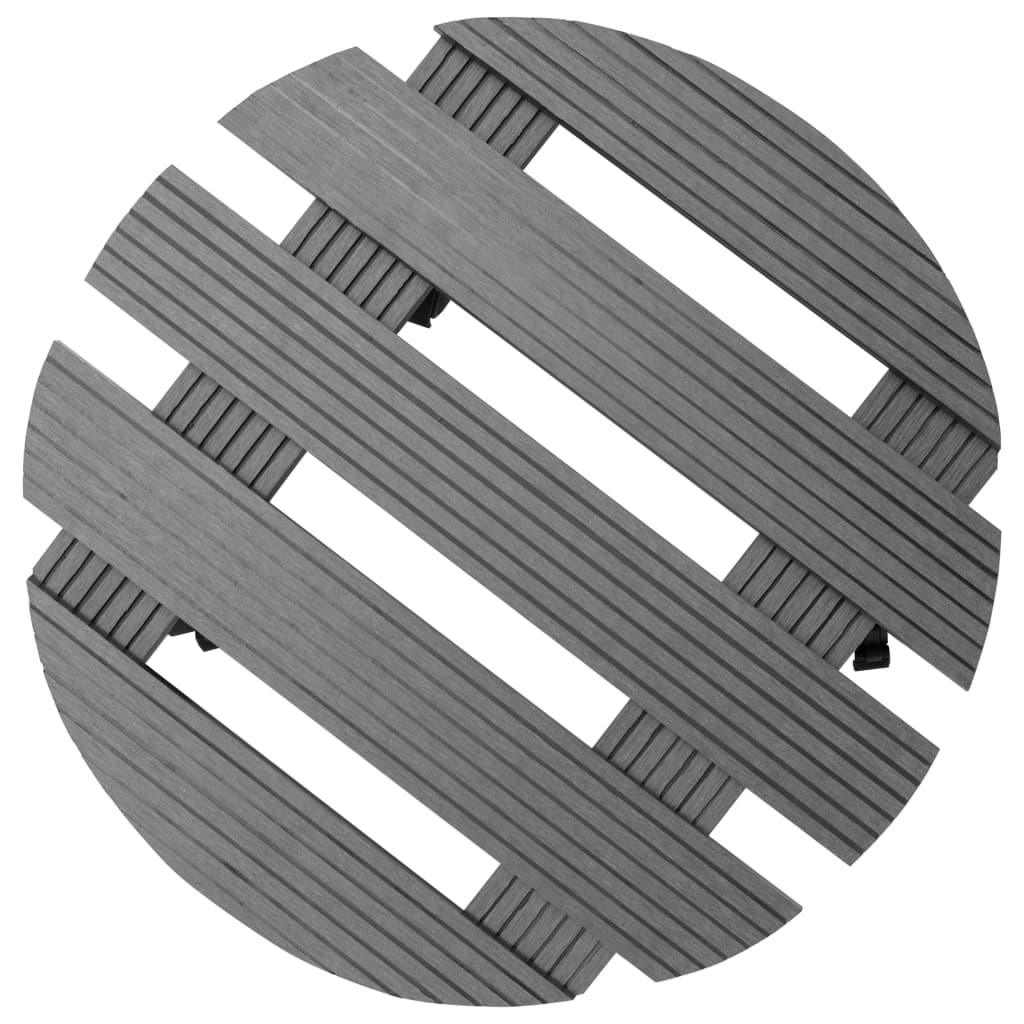Vidaxl Plant Trolleys 2 PCS Ø30x7,5 cm HKC Gray