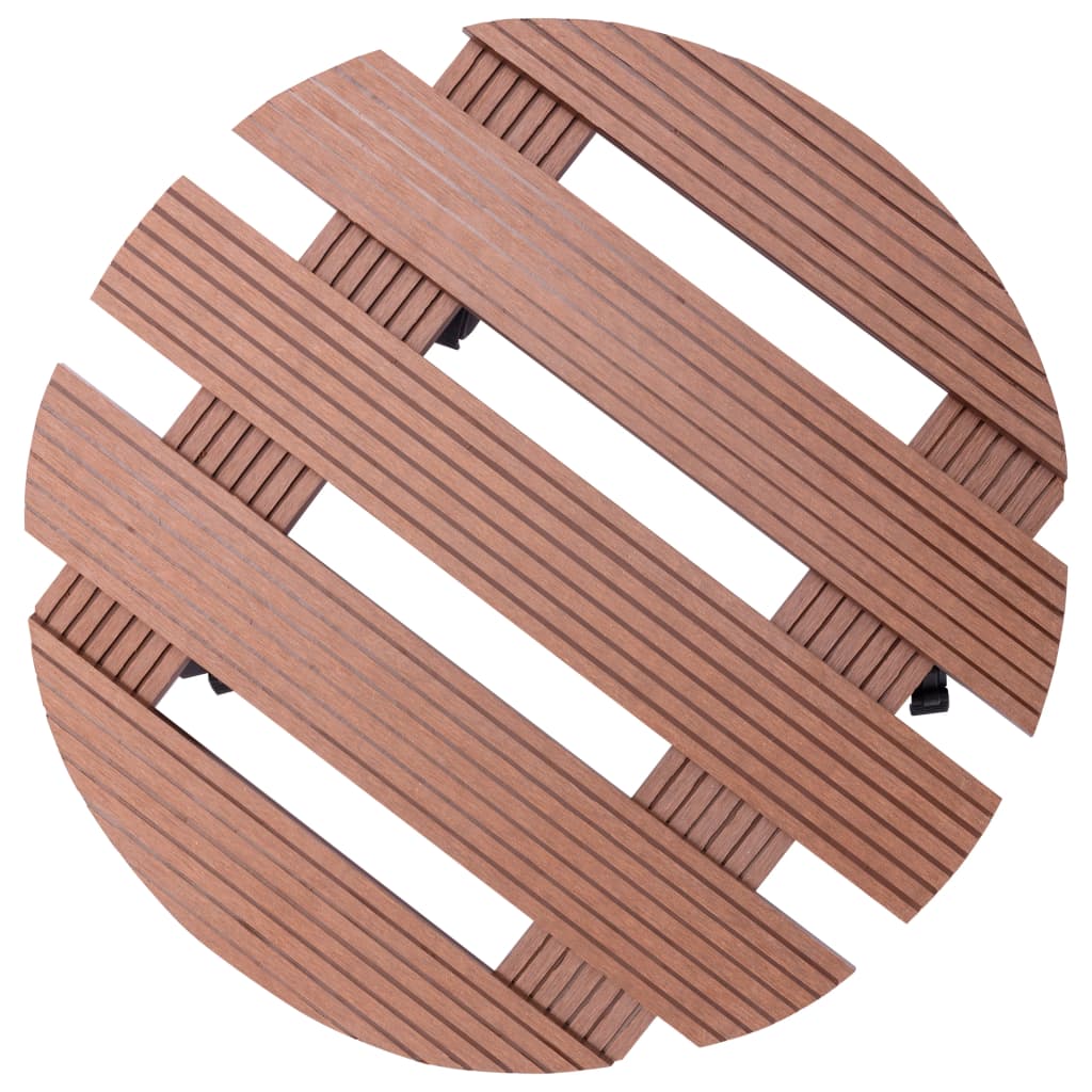 Vidaxl Plant Trolleys 2 PCS Ø30x7,5 cm HKC Brown
