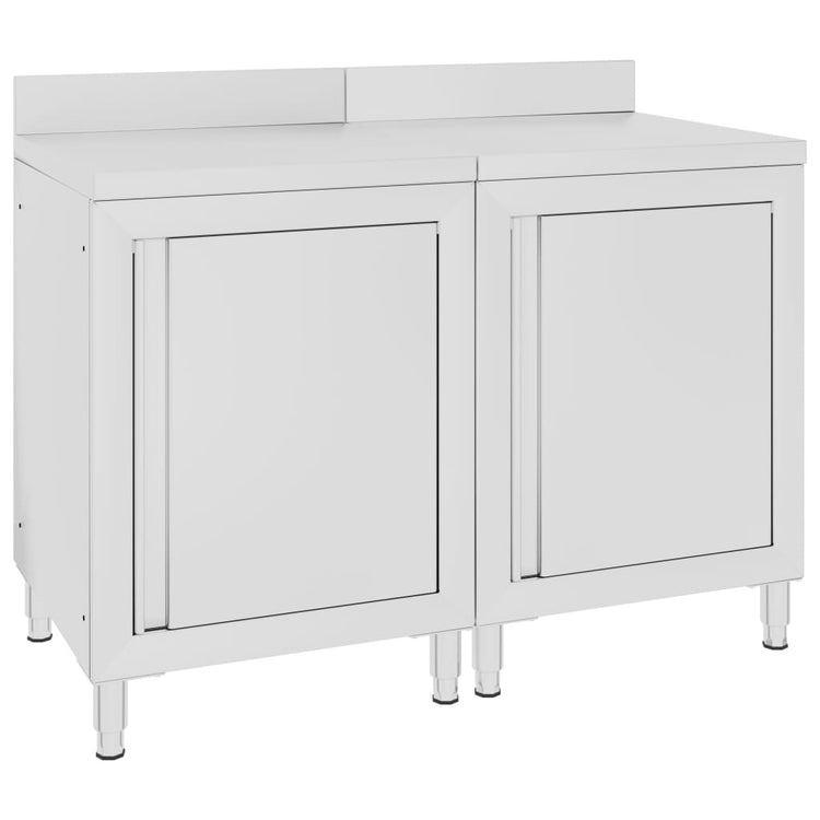 Vidaxl Worktafel Cabinet commercial 120x60x96 cm en acier inoxydable