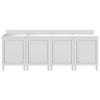 Vidaxl Worktafel Cabinet commercial 240x60x96 cm en acier inoxydable