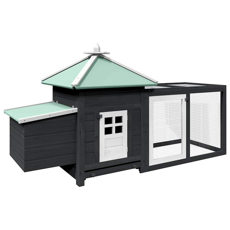 Poulet Vidaxl avec nichoir 190x72x102 Green de pin massif