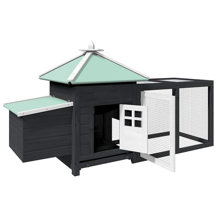 Poulet Vidaxl avec nichoir 190x72x102 Green de pin massif