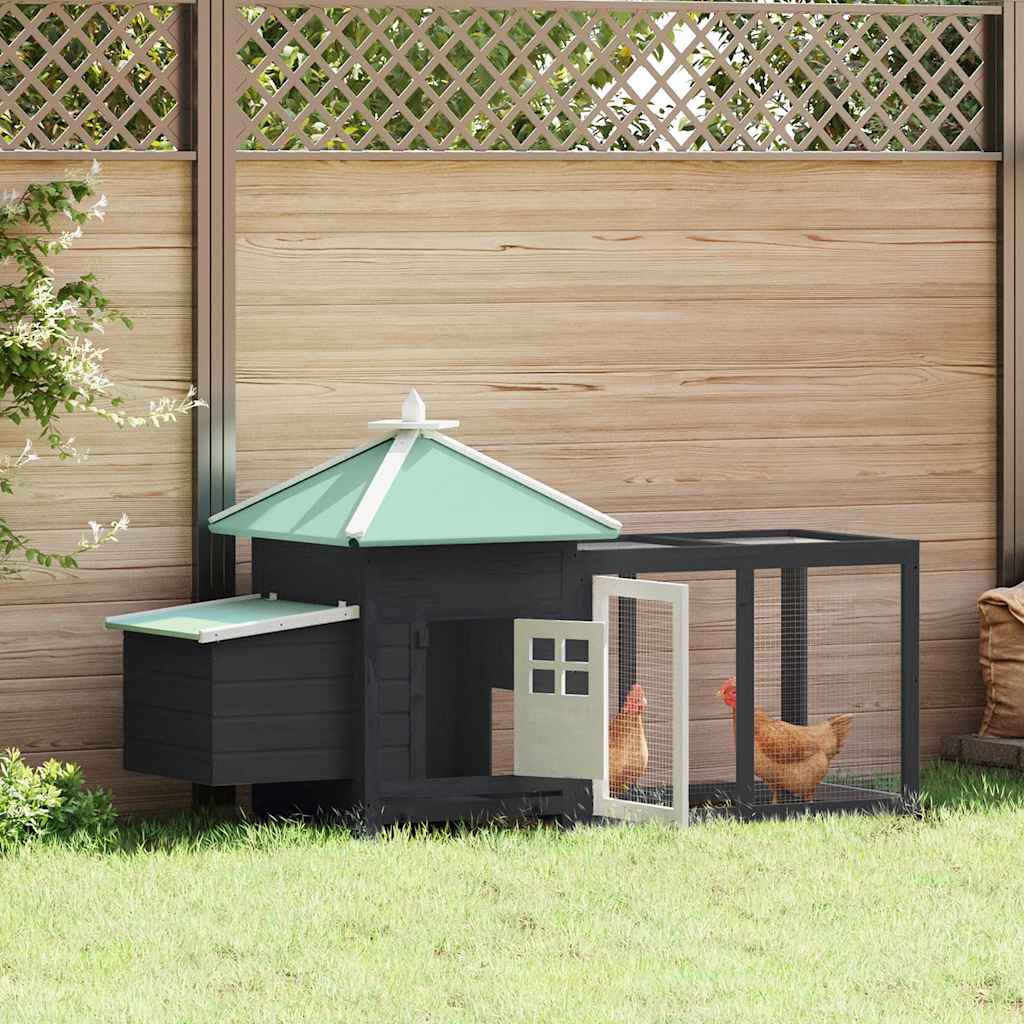 Poulet Vidaxl avec nichoir 190x72x102 Green de pin massif