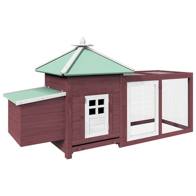 Poulet Vidaxl avec nichage 190x72x102 Couleur mokka Vurenhout Solid Vurenhout