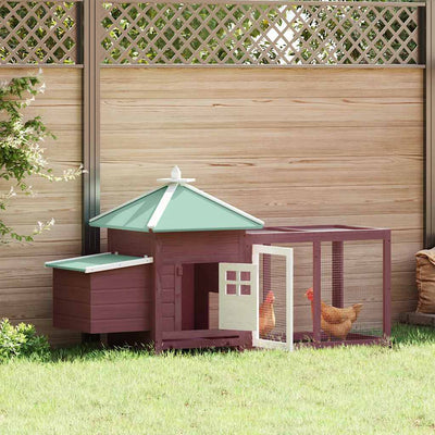Poulet Vidaxl avec nichage 190x72x102 Couleur mokka Vurenhout Solid Vurenhout