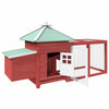Poulet Vidaxl avec nichage 190x72x102 Pine Solid Red