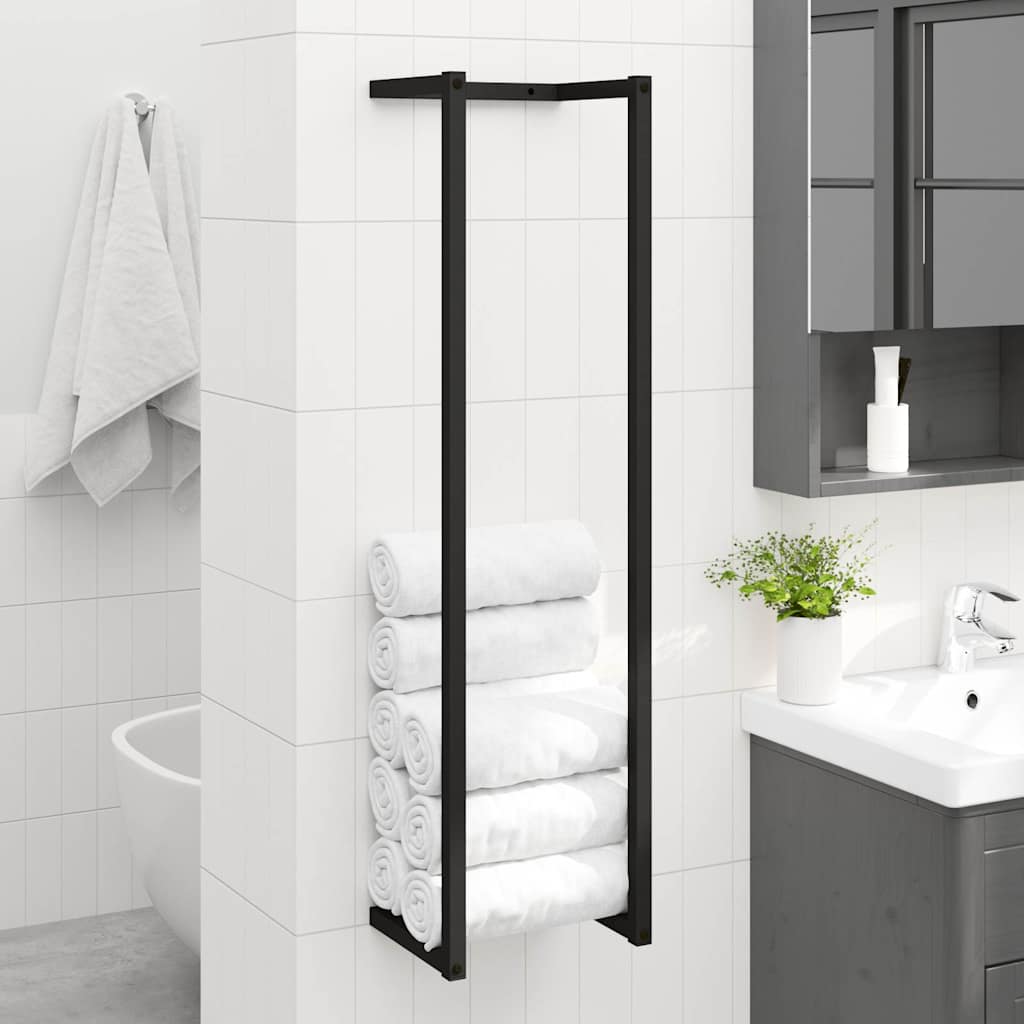 Rack de serviettes Vidaxl 25x20x95 cm Black
