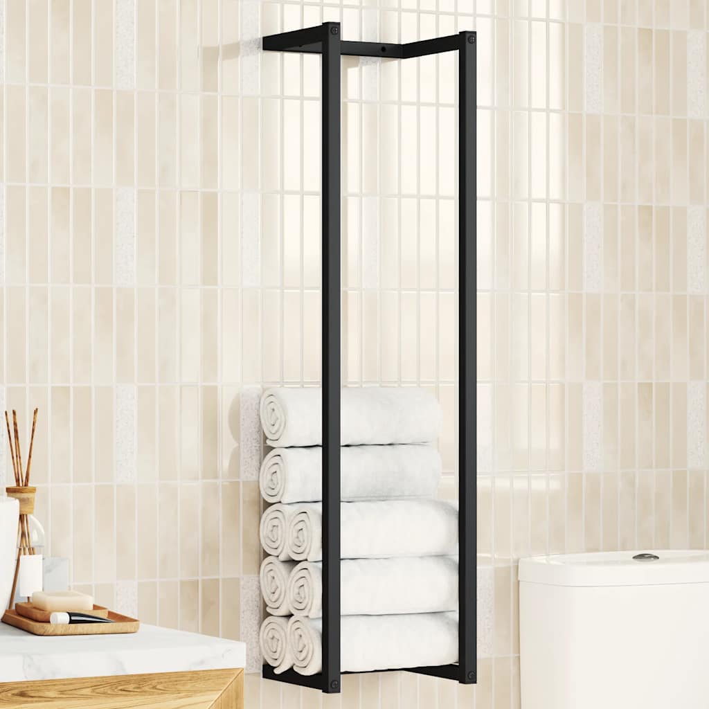 Rack de serviettes Vidaxl 25x20x95 cm Black