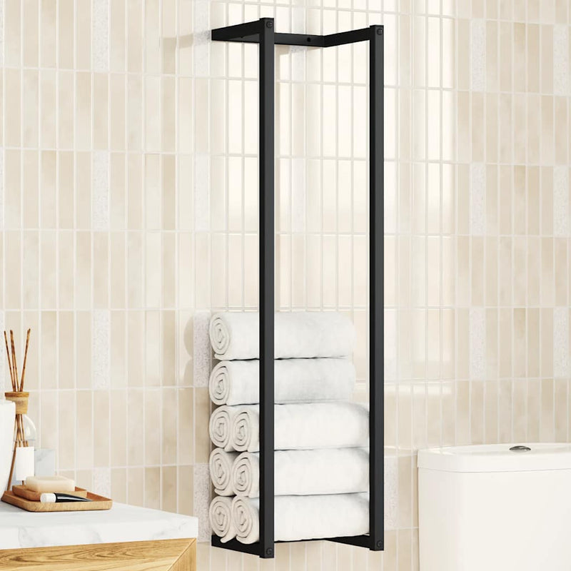 Rack de serviettes Vidaxl 25x20x95 cm Black