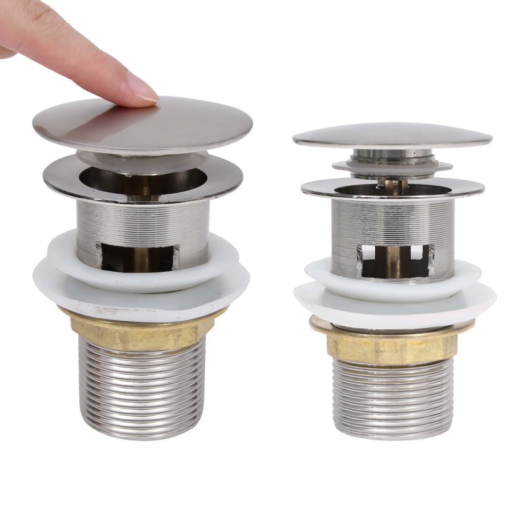 Pop-up de vidaxl Drain avec débordement 6.4x6.4x9.1 cm Couleurs en argent