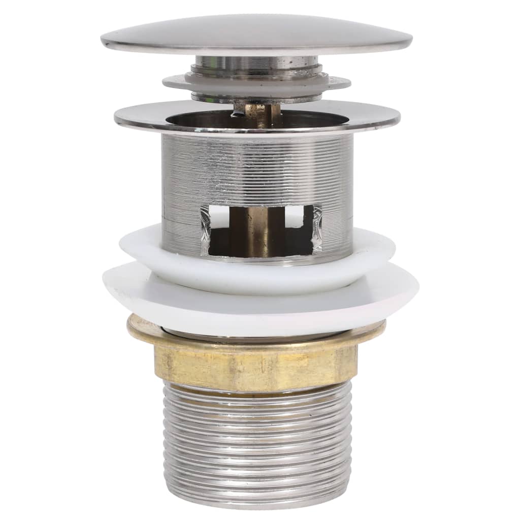 Pop-up de vidaxl Drain avec débordement 6.4x6.4x9.1 cm Couleurs en argent