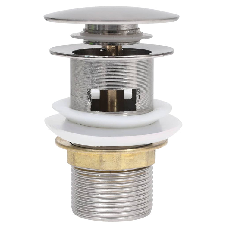 Pop-up de vidaxl Drain avec débordement 6.4x6.4x9.1 cm Couleurs en argent
