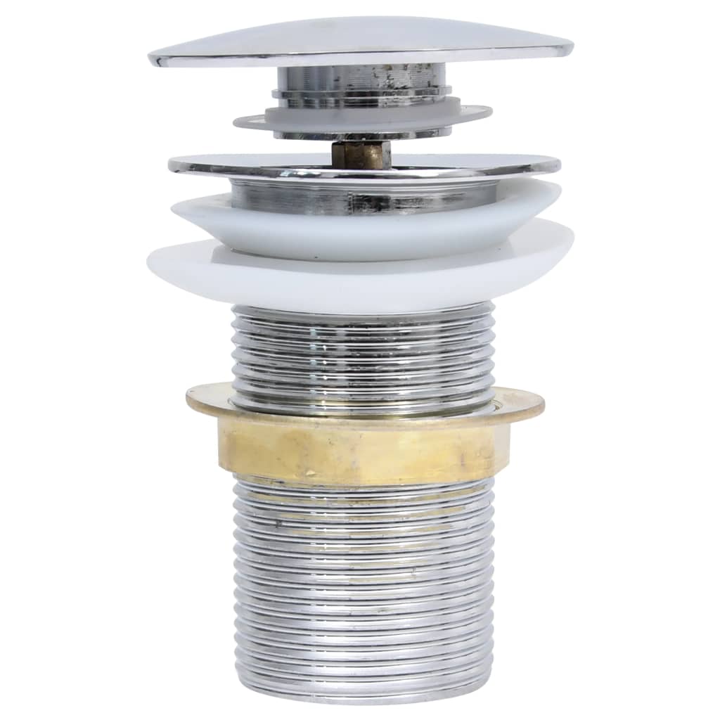 Pop-up de vidaxl Drain sans débordement 6.4x6.4x9.1 cm de couleur chromée