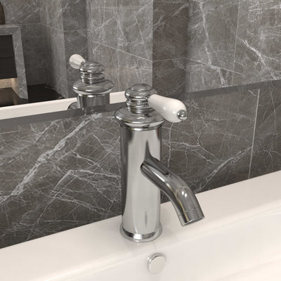 Vidaxl Washbasin Robinet 130x180 mm de couleur argentée